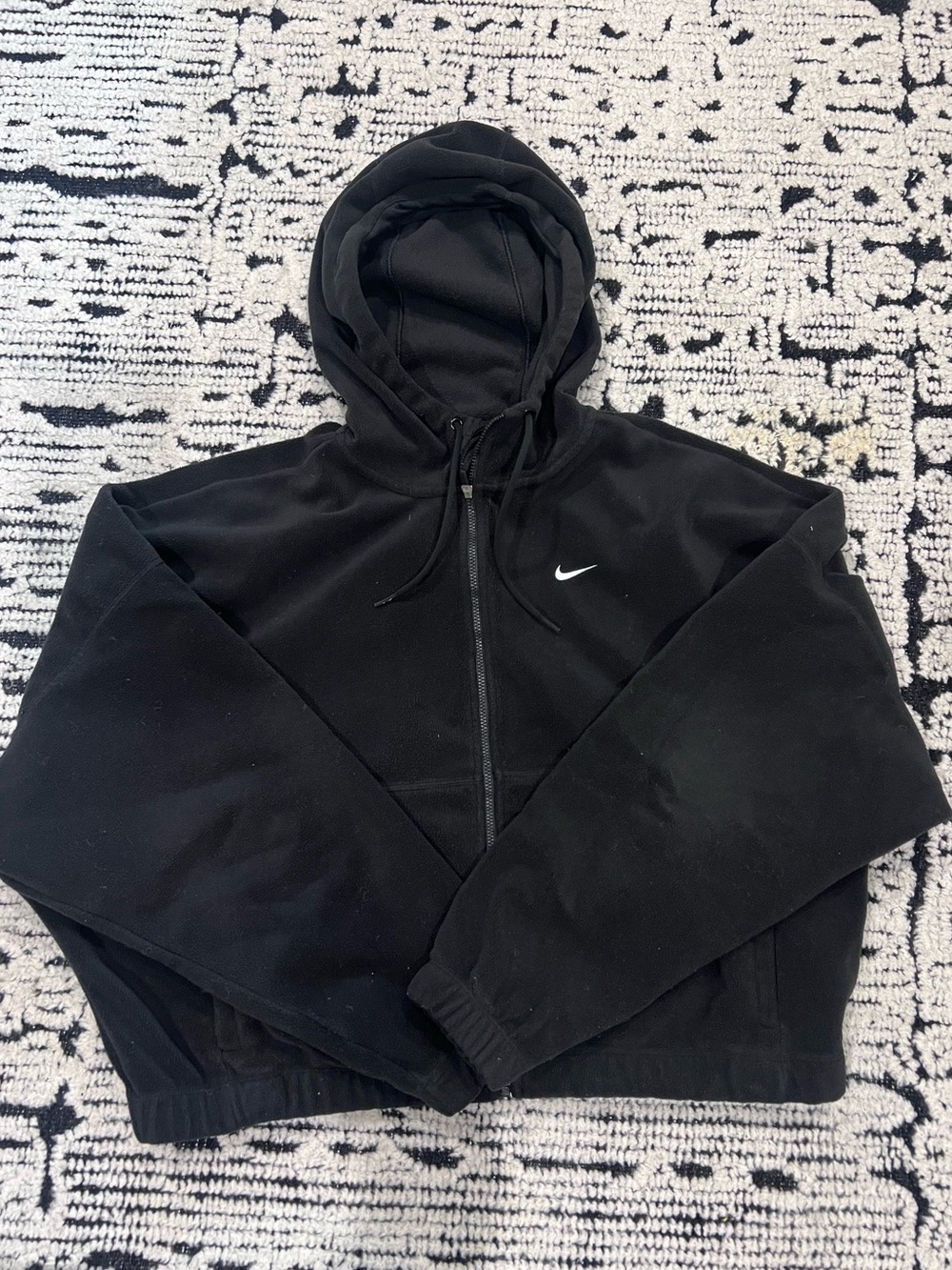 Nike Black Zip-Up Hooded fleece